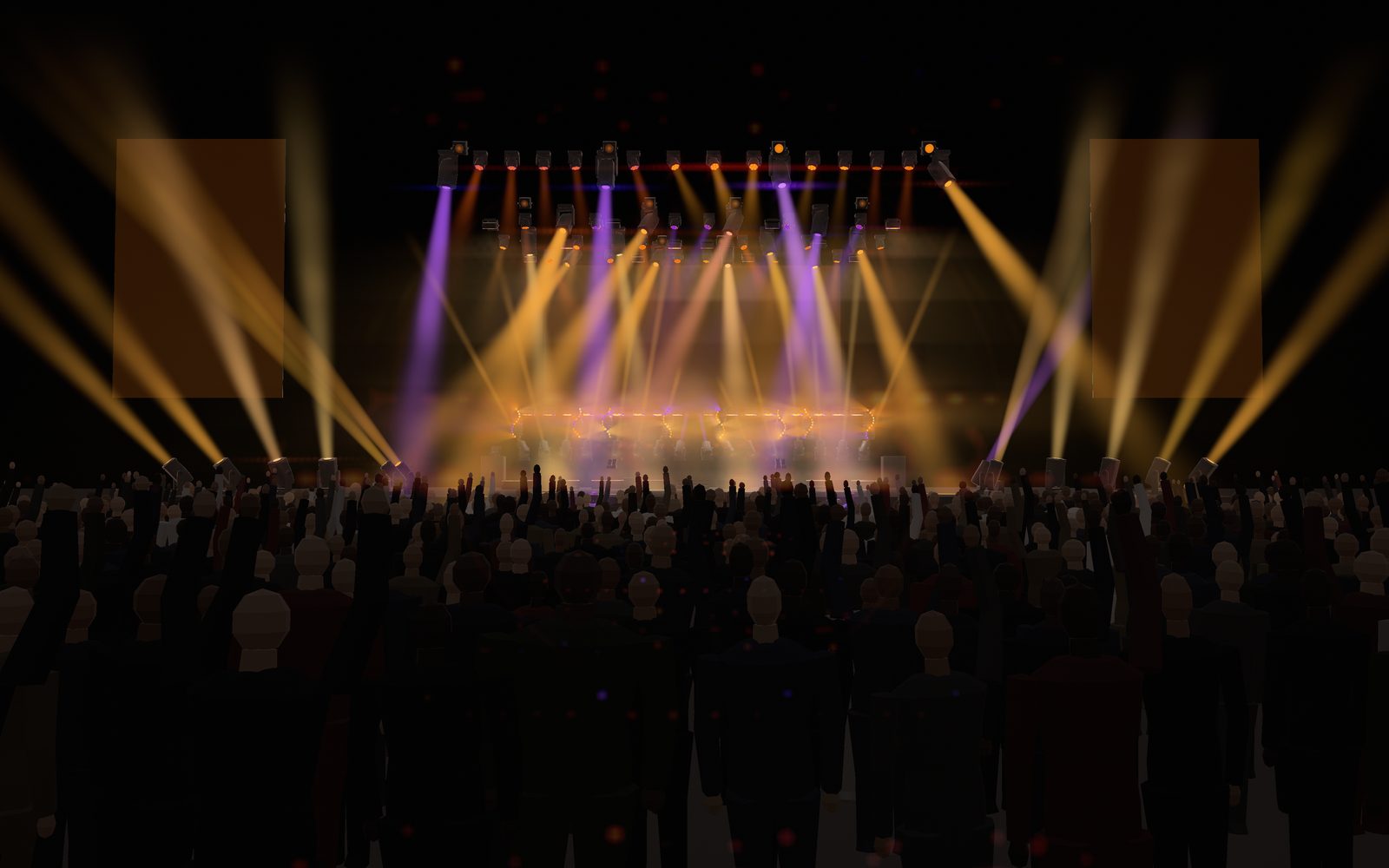 FOH view with crowd